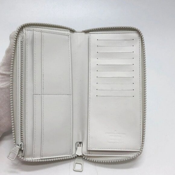LOUIS VUITTON M80337 Monogram Zippy Wallet Long Wallet Taurillon Clemence White - Picture 11 of 16